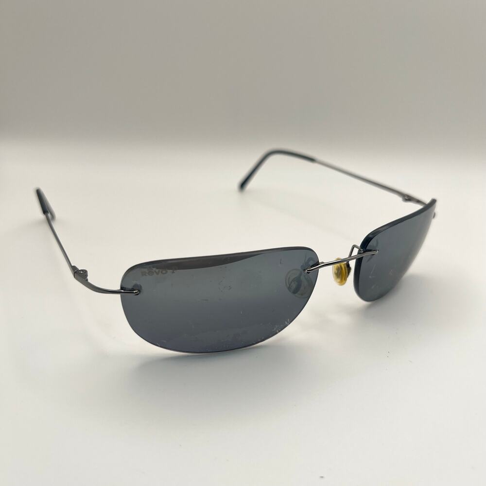 Revo 3039 080/9V Sunglasses READ DESC Rimless Silver 57-18-120 Italy